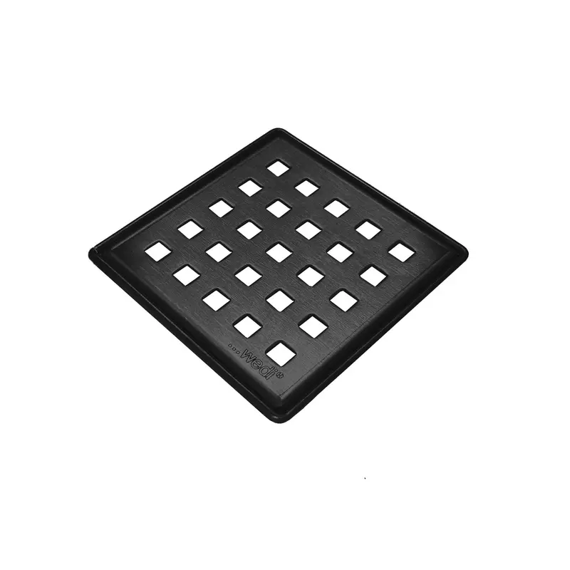 Wedi - Drain Grate S-DRY DCMB Stainless Steel Brushed/Buffed Matte Black 3-3/4" x 3-3/4"