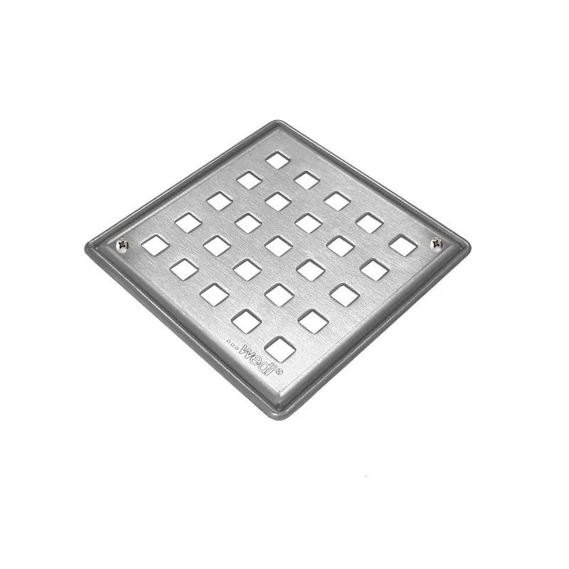 Wedi - Drain Grate S-DRY DCSS Commercial Brushed/Buffed Stainless Steel 3-3/4" x 3-3/4"