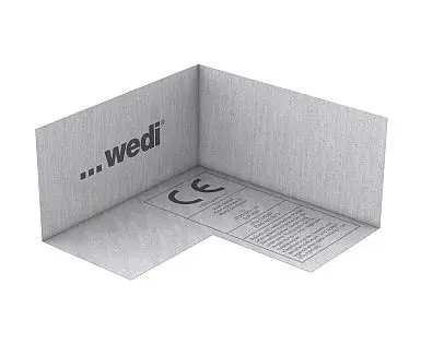 Wedi - InsideCorner Sealing Tape - Fleece Laminated - 4-3/4" x 4-3/4" x 2-1/4"