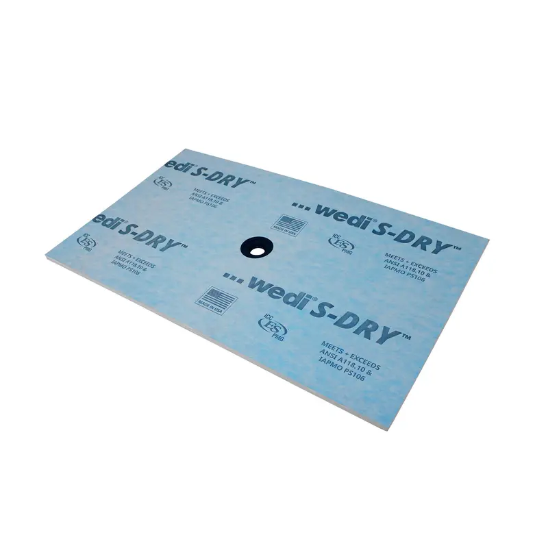 Wedi - Shower Base S-DRY with Center Outlet Position 38" x 64"
