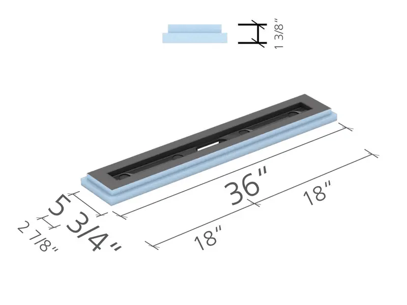 Wedi - Linear Shower Drain Module Fundo 5-3/4" x 36"