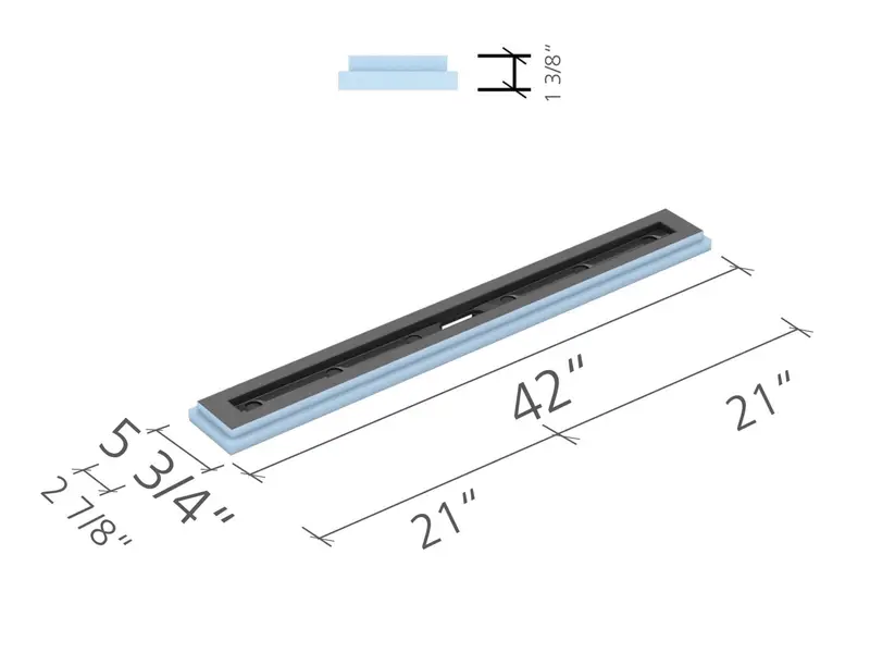 Wedi - Linear Shower Drain Module Fundo 5-3/4" x 42"