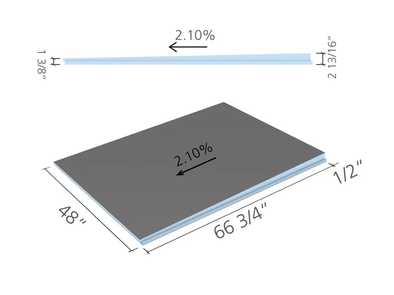 Wedi - Linear Shower Drain Module Extension Fundo 48" x 66-3/4"
