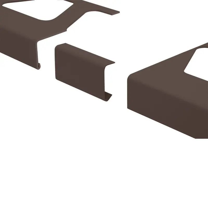 Schluter BARA-RW Connector for Balcony Edging Profile Aluminum Black Brown 9/16" (15 mm)