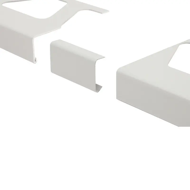 Schluter BARA-RW Connector for Balcony Edging Profile Aluminum Bright White 3-3/4" (95 mm)