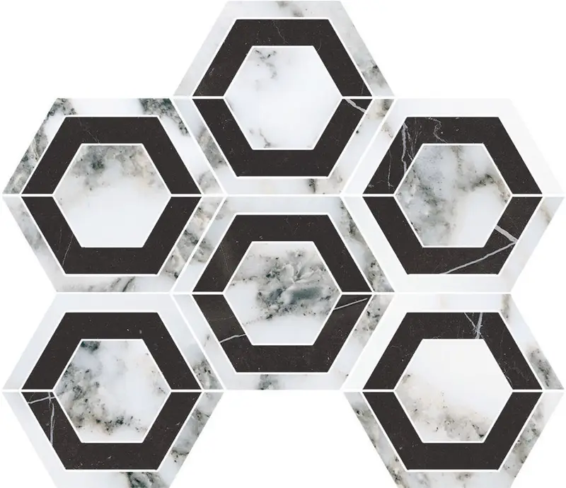 Italbec Mosaic Vera Vena New Arabescato Polished 4" x 4"