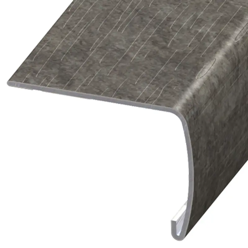 Versatrim - Stair Nose VersaEdge Extra Tall Aluminum #115282 Volcanic Slate 1-1/2" (38.1 mm) x 2" x 94"