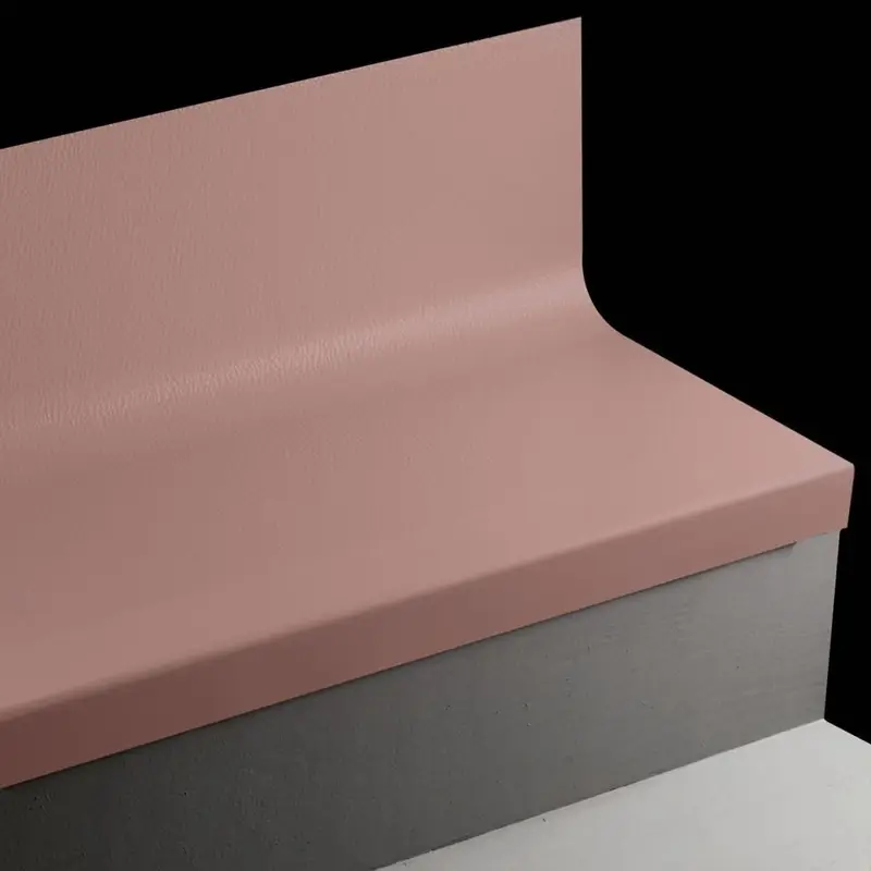 Tarkett - Angle Fit Rubber Stair Tread with Integrated Riser - VIHNTR 163 SQ Hammered #163 Salsa with Black Grit Tape Insert 42"