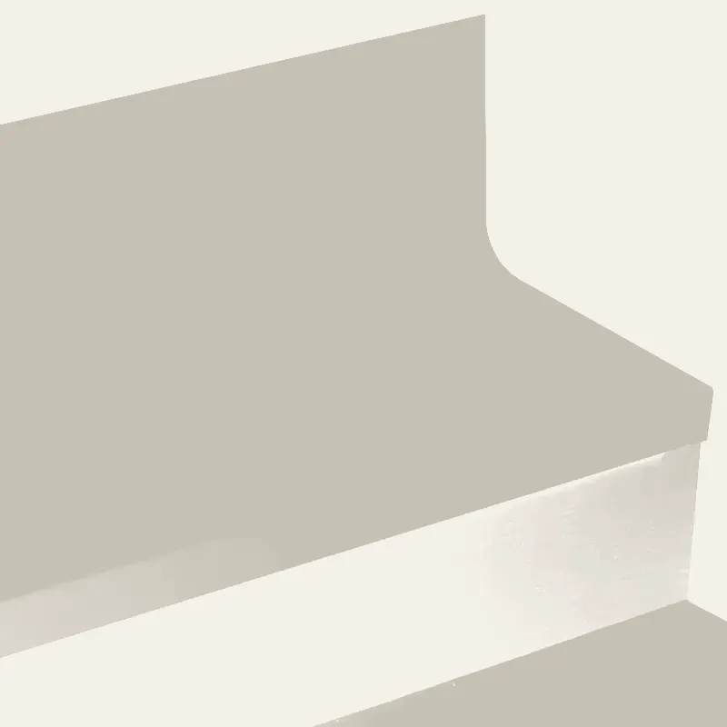 Angle Fit Rubber Stair Tread with Integrated Riser - VIHNTR 24 SQ Hammered #24 Grey Haze with Black Grit Tape Insert 96"