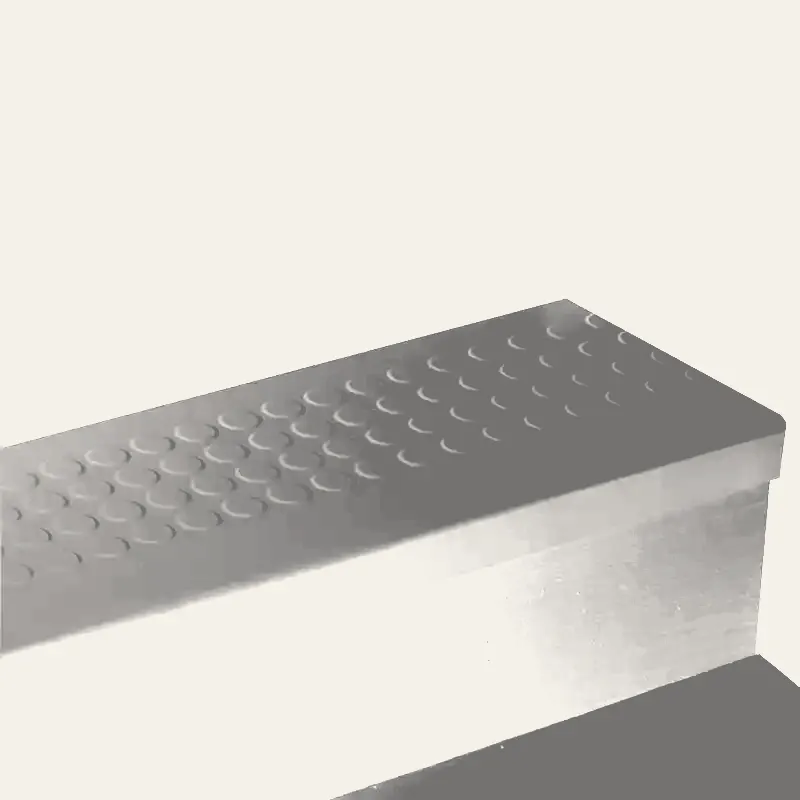 Angle Fit Rubber Stair Tread - VIRNRDS 48 SQ Raised Round #48 Grey with 40 Black Rubber Insert 42"