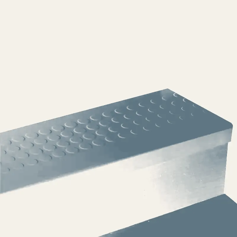 Angle Fit Rubber Stair Tread - VIRNRDS 58 SQ Raised Round #58 Windsor Blue with 40 Black Rubber Insert 96"