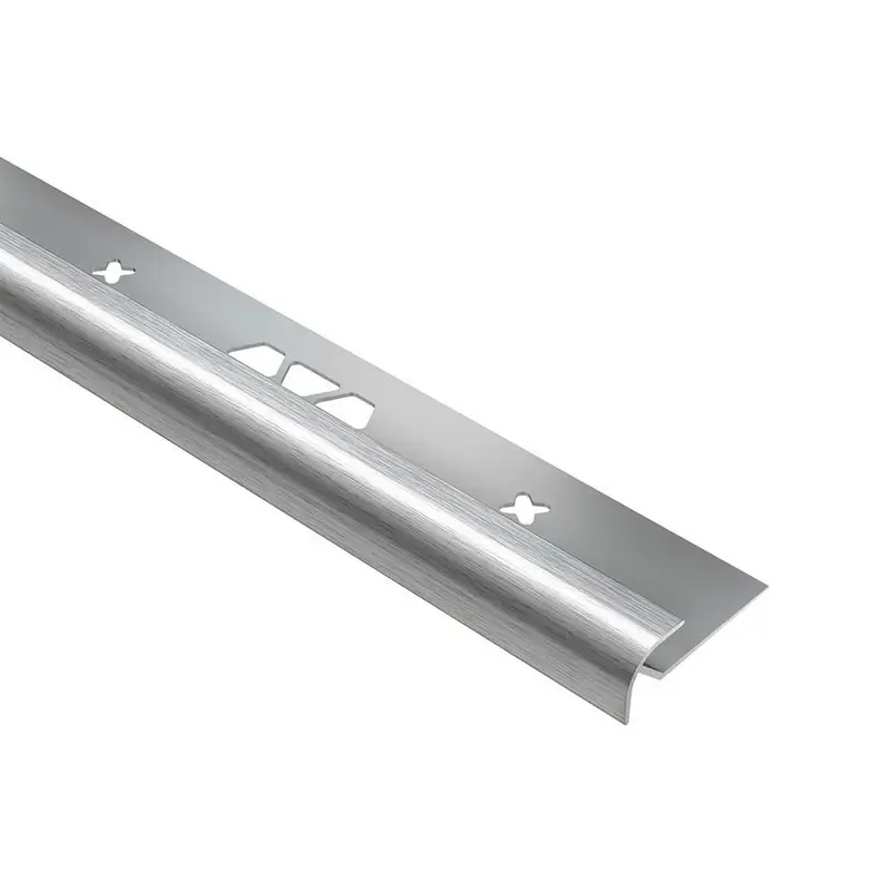 Schluter - VINPRO-RO Bullnose - Aluminum Anodized Brushed Chrome 3/16" (5 mm) x 8' 2-1/2"