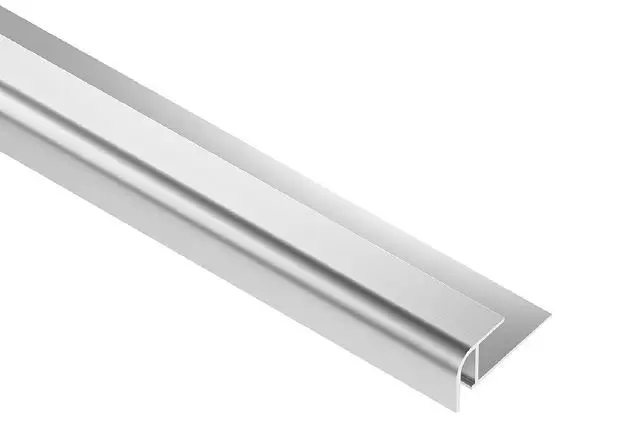 Schluter - VINPRO-RO Bullnose Aluminum Anodized Brushed Chrome 3/8" (10 mm) x 8' 2-1/2"