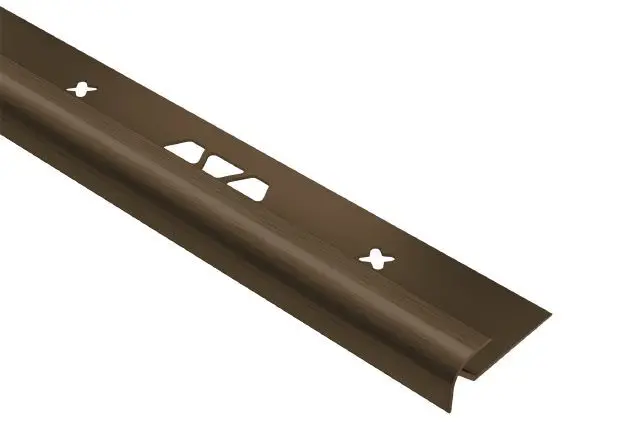 Schluter - VINPRO-RO Bullnose Aluminum Anodized Brushed Antique Bronze 17/64" (6.5 mm) x 8' 2-1/2"