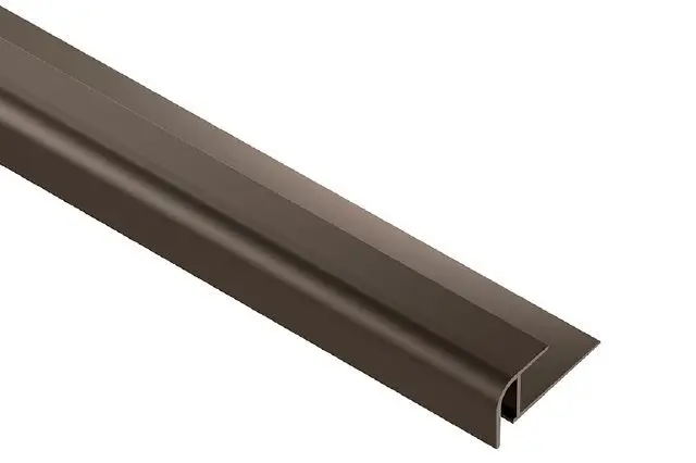 Schluter - VINPRO-RO Bullnose Aluminum Anodized Brushed Antique Bronze 5/16" (8 mm) x 8' 2-1/2"