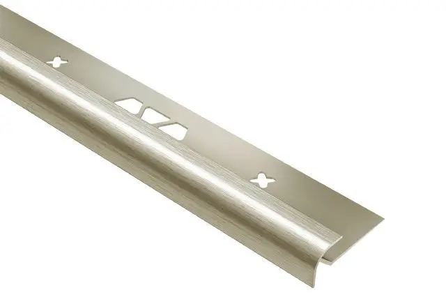 Schluter - VINPRO-RO Bullnose Aluminum Anodized Brushed Nickel 11/32" (9 mm) x 8' 2-1/2"