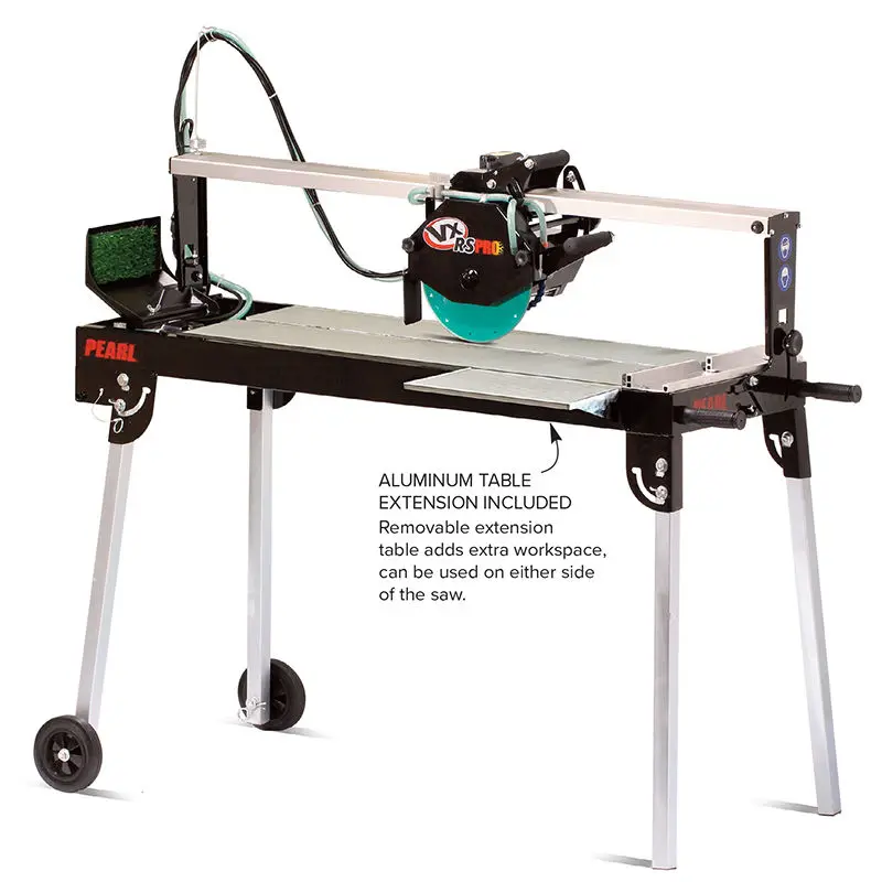 Pearl Abrasive - Wet Tile Saw VX RSPRO-R with Professional Diamond 10" Blade