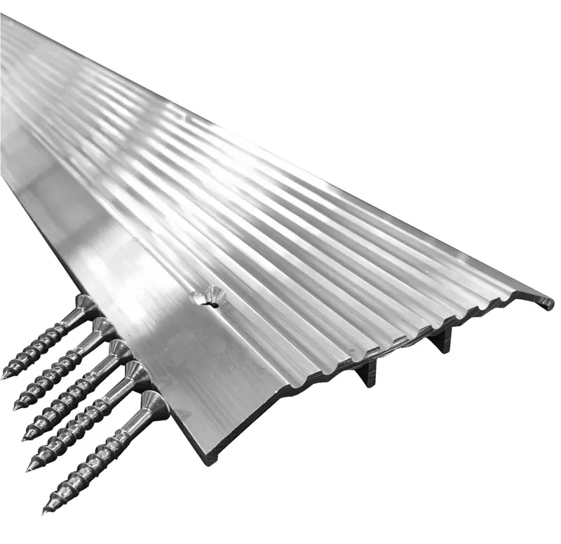 M-D PRO - Barrier Free Aluminum Threshold, Drilled Center -Mill Finish - 6" x 12'