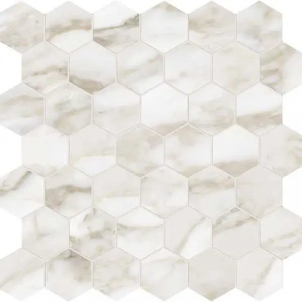 Valencia - Calacatta Paonazzo 2 Hexagon Mosaic Polished