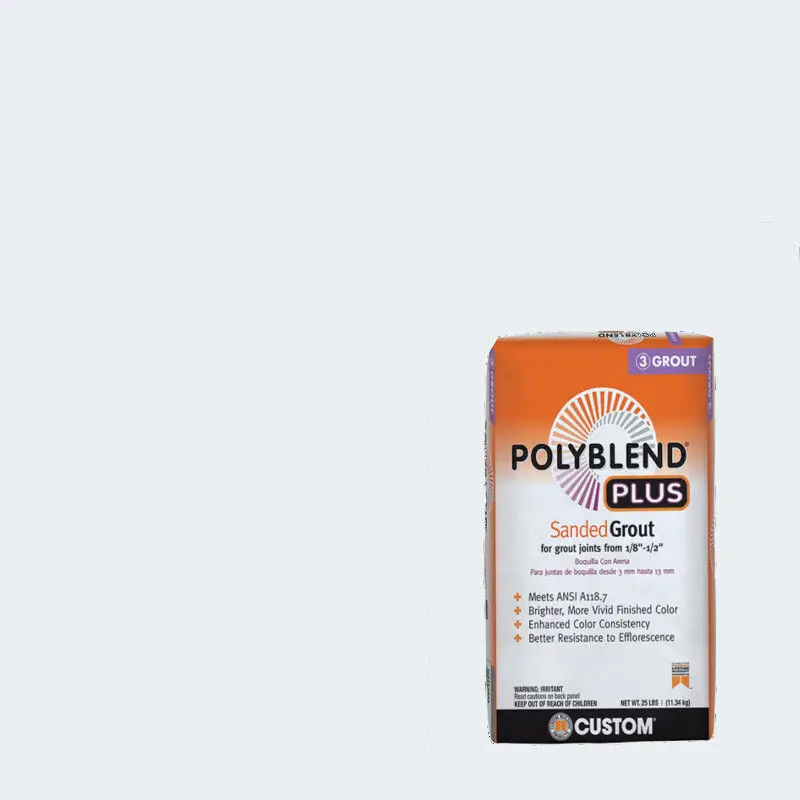 Custom Building Products - Sanded Grout Polyblend Plus #641 Cool White 25 lb