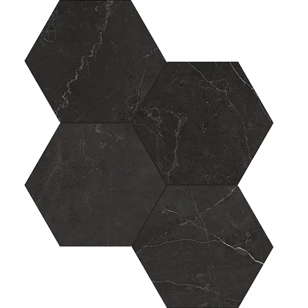 Valencia - Nero Venato 6 Hexagons Polished