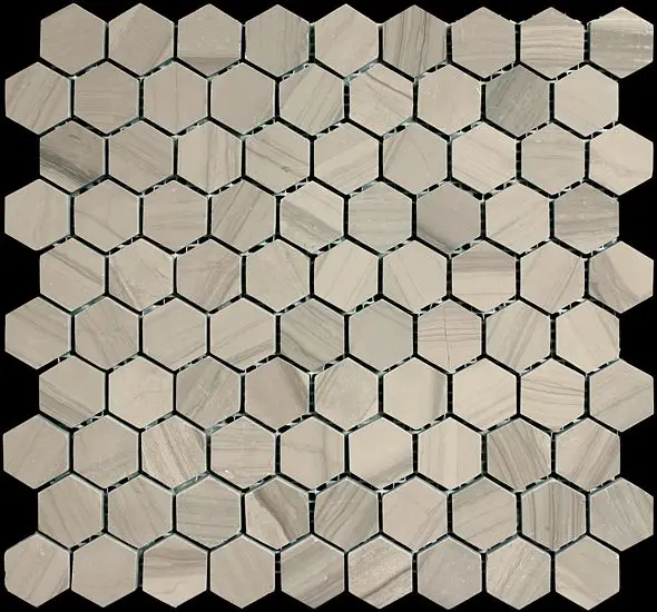 MARBLE Athena Gris 1" Hexagon Honed