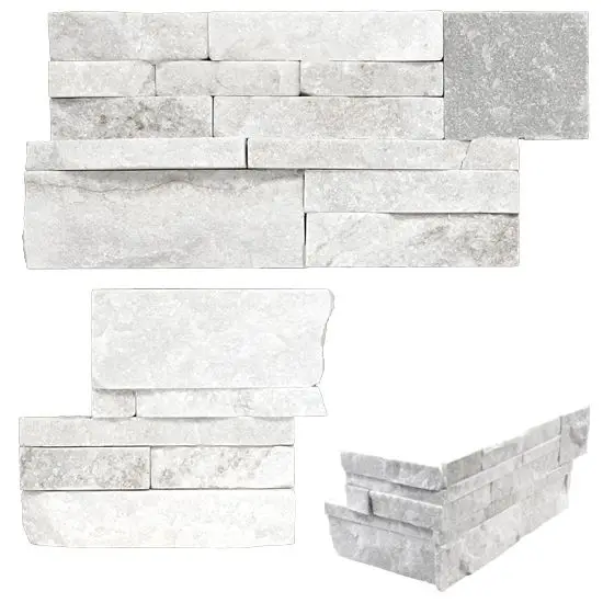 QUARTZITE Snow White Irregular Split Face