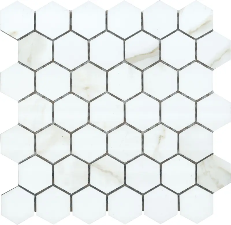 ETERNA Calacatta Taupe 2" Hexagon Matte