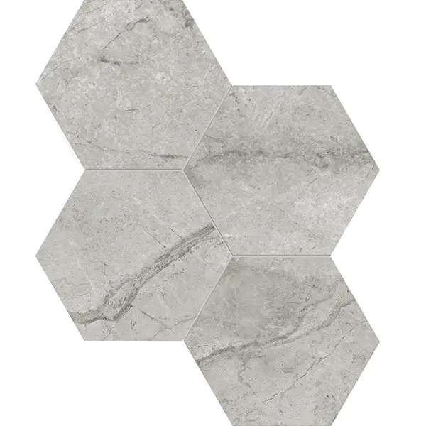 Valencia - Paradiso Argento 6 Hexagons Polished
