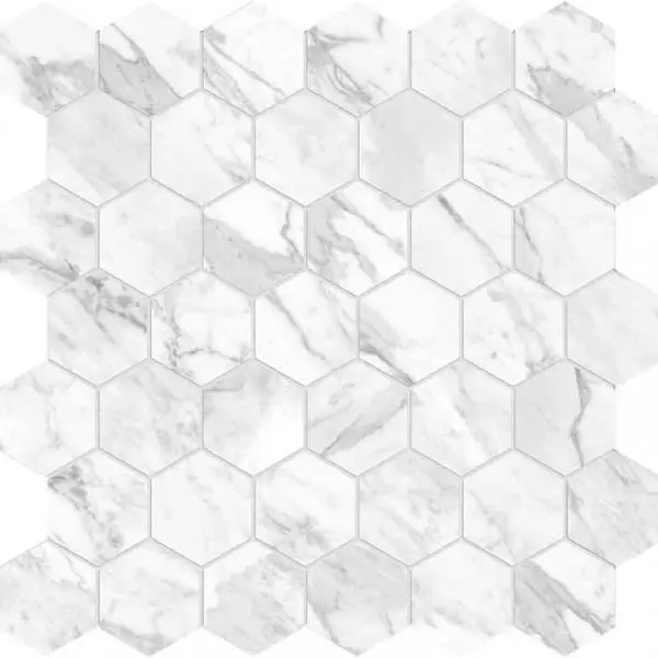 Valencia - Statuarietto 2 Hexagon Mosaic Honed