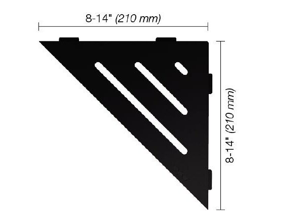 Schluter - SHELF-E Triangular Corner Shelf Wave Design - Aluminum Matte Black
